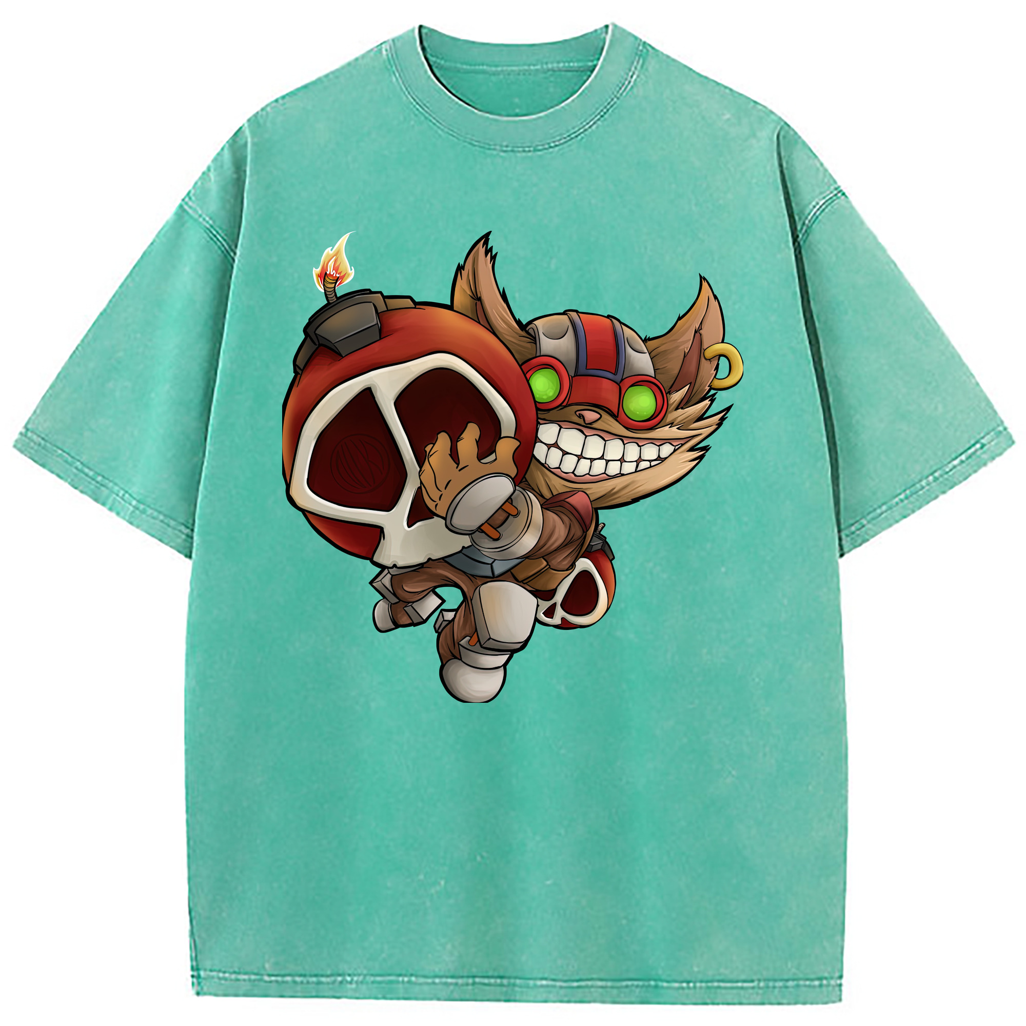 （画像用） リーグ・オブ・レジェンド League of Legends LOL 綿100% ヴィンテージ風 半袖Tシャツ（フロントプリント）